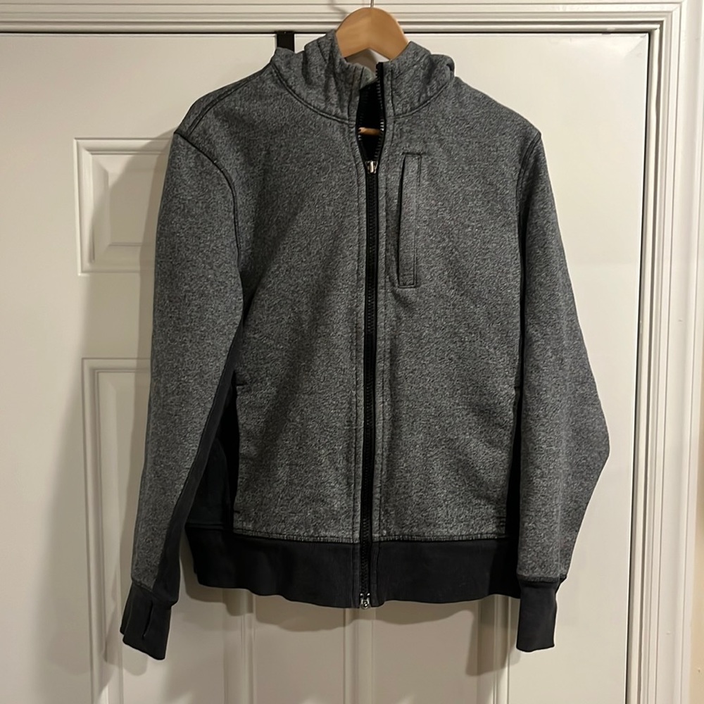 Men’s lululemon medium gray and black hoodie